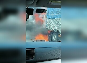 A car explodes on a highway in Xinjiang