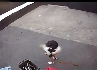 A store manager places a camera to find out who the guy is who shits behind his store!