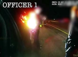 Four rescue workers hit by a car during an operation on a freeway: shocking images