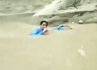 During floods, this reporter may be doing a bit too much!