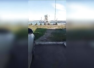 Ukrainian drone attack on Russian Caspian Sea naval base