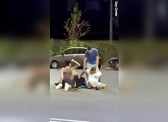 Terrible assault on gay couple whipped and attacked by four people for holding hands