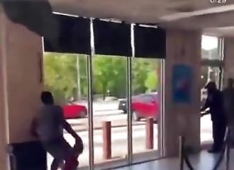 They refused to cash his check, so he destroyed the entire Western Union branch with a fire extinguisher