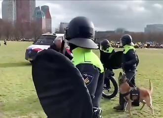 Des policiers tabassent un cycliste qui viole le confinement (Pays-Bas)