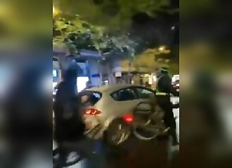 Hurried motorist hits cyclists in Madrid