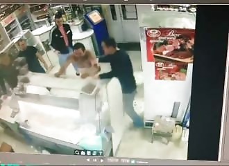  A naked exhibitionist ends up getting the beating he deserves 