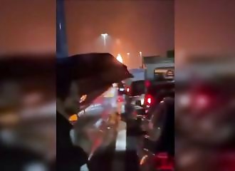 Spectacular tanker explosion on Italy's A1 freeway