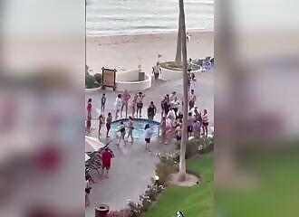 Frightening video of a couple electrocuted in a hot tub at a Mexican resort