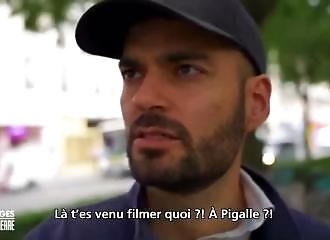 Vincent Lapierre threatened by a delinquent during a micro-trottoir 