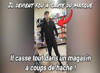 Contre le port du masque Covid, il casse tout dans un magasin !
