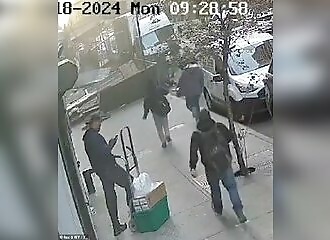 Scaffolding collapses on a New York sidewalk, crushing three people