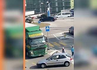 Karma for a driver who flees the scene after a road rage incident