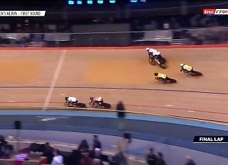 Accident during the UCI Track Champions League cycling race involving two Olympic gold medallists