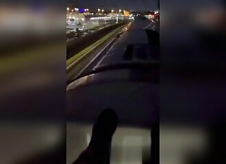 Walking on the roof of a moving train is a bad idea! 