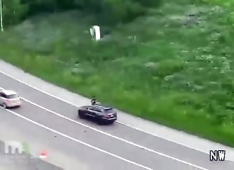 He managed to escape from the police by being picked up immediately