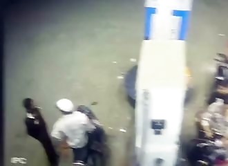 Two arrested after man sets fire to motorcycle at Indian gas station