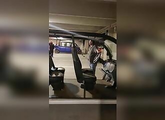 He refuses to surrender after stealing a golf cart and gets tased like a bug