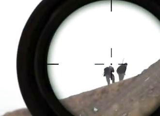 A bullet seems to bounce off his face