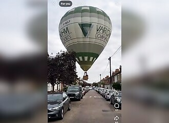 Forced landing of a hot-air balloon in England