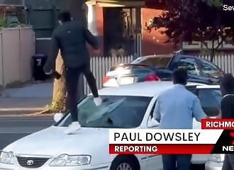 Thieves are confronted and break their victim's car