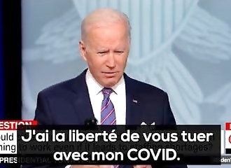 Biden traite les non vaccinés de meurtriers et se moque de la liberté individuelle 