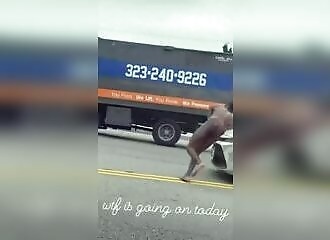 A new sign is coming to Los Angeles: Beware of naked drug addicts who cross without warning