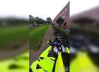Scooter at 130 km/h on cycle track, chase in Rotterdam