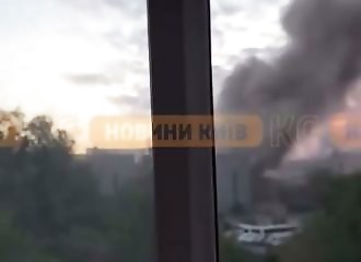 Live footage of the interior of a Kiev apartment destroyed by an explosion