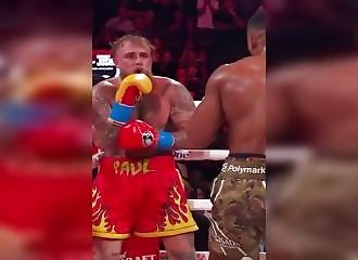 Anthony Joshua destroys youtuber Jake Paul and shatters his jaw