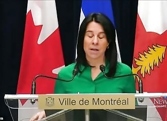 Montreal mayor collapses during televised speech