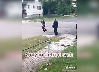 Man carrying baby abandons him to escape police