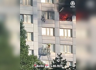 Germany: Fire Forces High-Risk Rescue Operation in Berlin