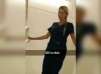 Nurse screwed at work by a colleague