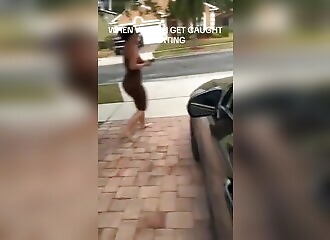 She gets caught cheating on her boyfriend and totally loses it.