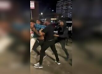 He uses a broken bottle in a bar fight