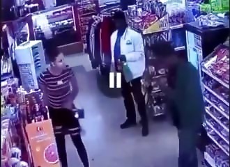 She gets her butt touched by a stranger, and then her boyfriend shows up