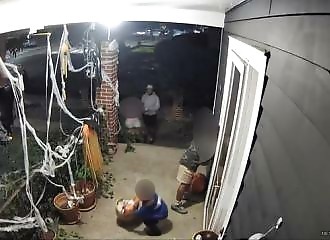 They trick kids into stealing Halloween decorations