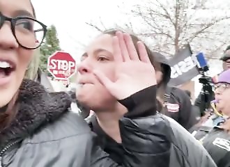 A journalist was struck and thrown to the ground while filming an anti-ICE protest in Minneapolis