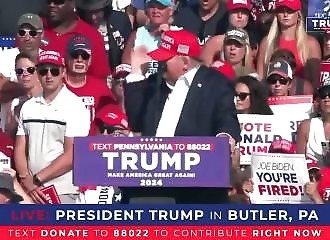 Shocking video of attempted assassination of former President Trump 