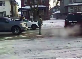 Driver plows into immigration agents in Minnesota