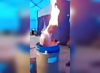 That hot-water bath in a barrel was a bad idea after all!