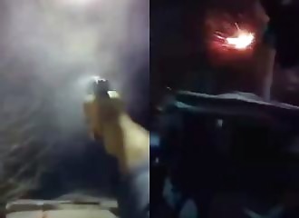 Fêter le nouvel an avec des pistolets, pas forcément la meilleure idée