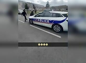 They try to block the road for police officers, and the response is immediate