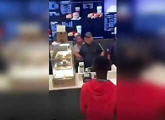 A group of youngsters create chaos in a McDonald's