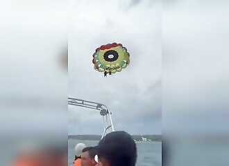Broken rope while parasailing: two injured in Colombia