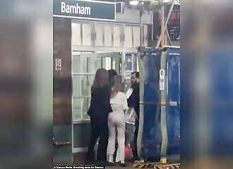 Teenage girls attack train staff and police and walk free from court