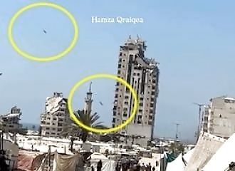 12-storey building destroyed in gaza by israeli strikes