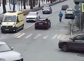 Video: Man on bike thrown through door and dragged by SUV (Warning - shocking)