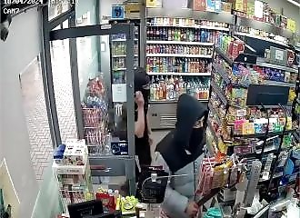 A clever shopkeeper traps thieves by locking them in his store