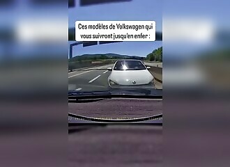 This motorist thinks the road belongs to him!